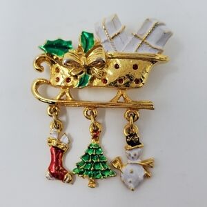 CHRISTMAS THEME Pin Brooch HOLIDAY Brooch